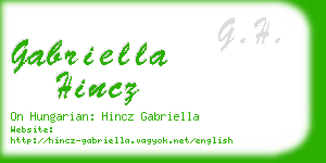 gabriella hincz business card